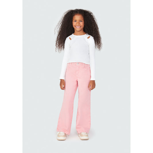 Top da bambina in maglia a coste