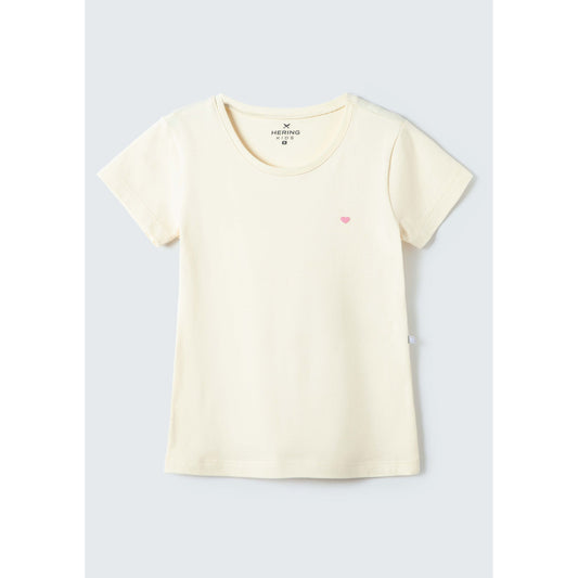 Top a maniche corte Basic Slim-Fit da ragazza con ricamo a cuore