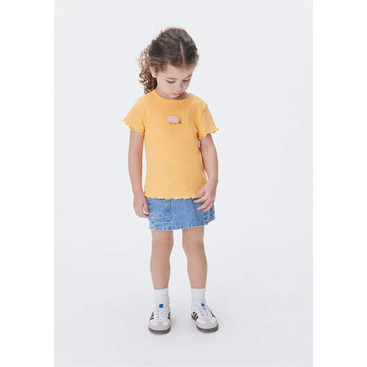 Top bordado para meninas pequenas