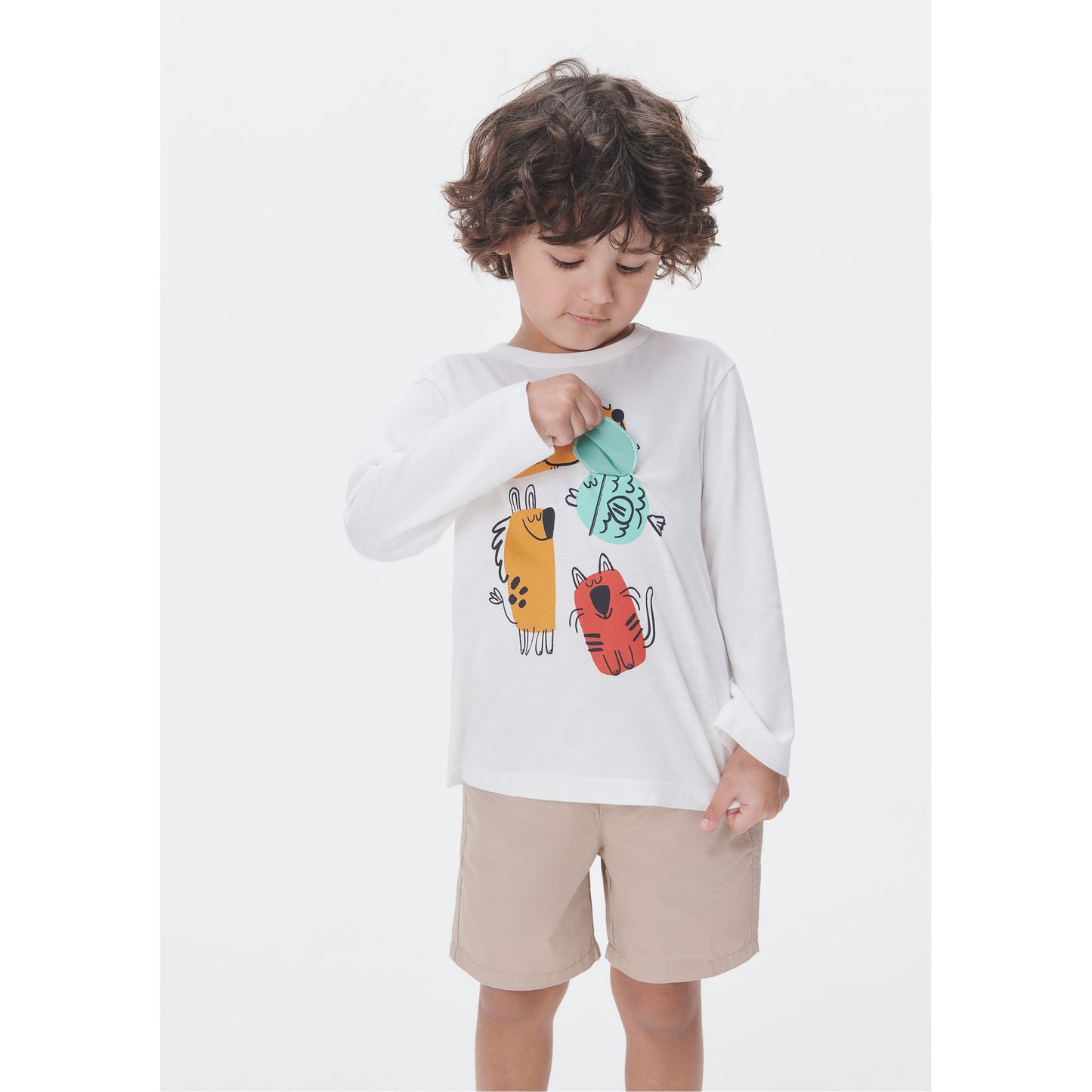 Maglietta da bambino con stampa interattiva