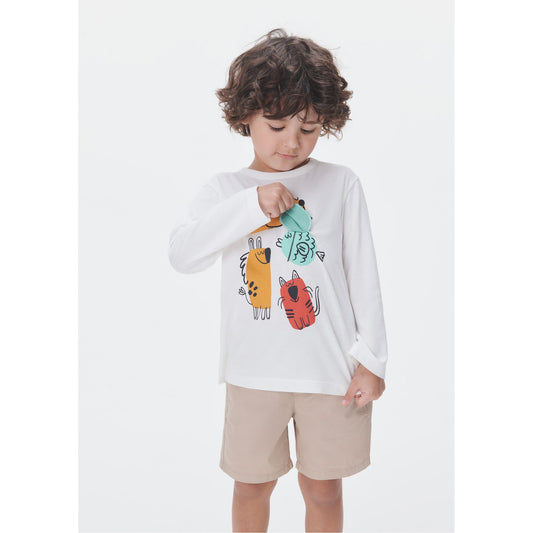 Maglietta da bambino con stampa interattiva