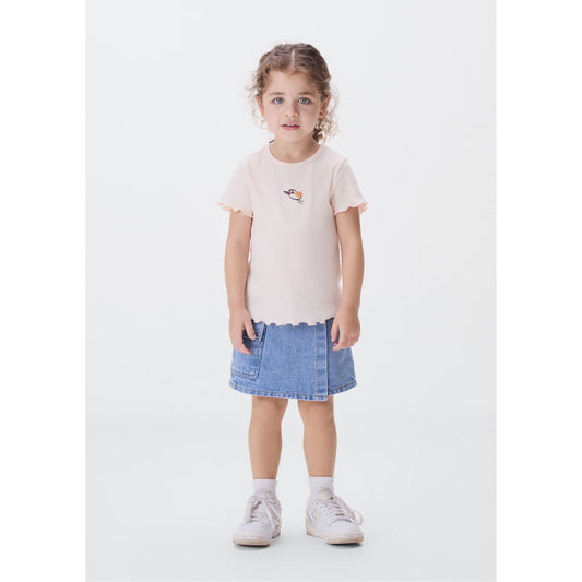 Blusa bordada para menina pequena