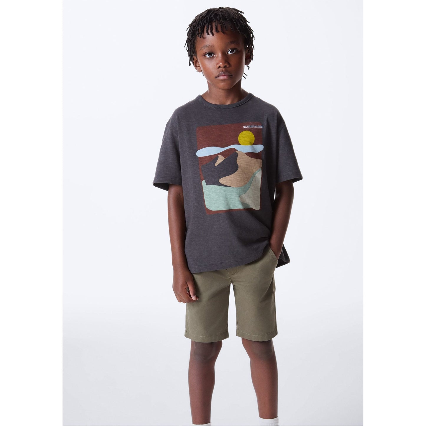 Pantaloncini Basic Twill da ragazzo