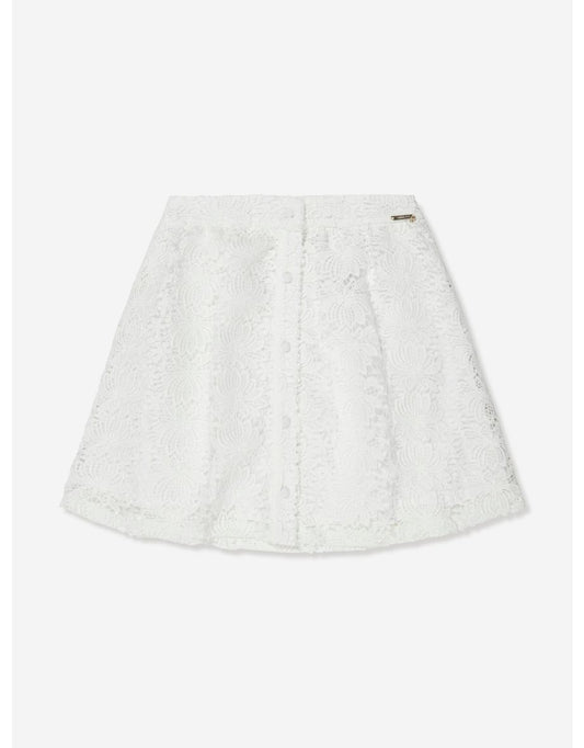 Gonna di pizzo bianca per ragazze