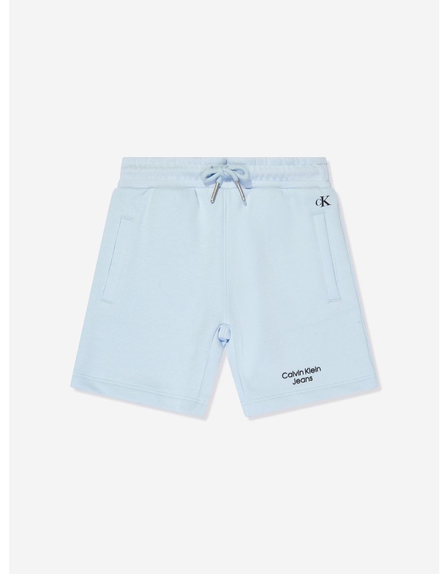 Shorts Jogger azul com logotipo Stack para meninos