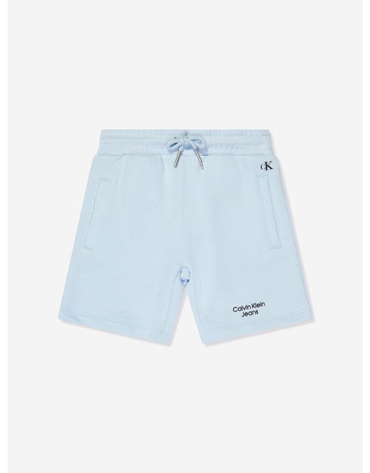 Shorts Jogger azul com logotipo Stack para meninos