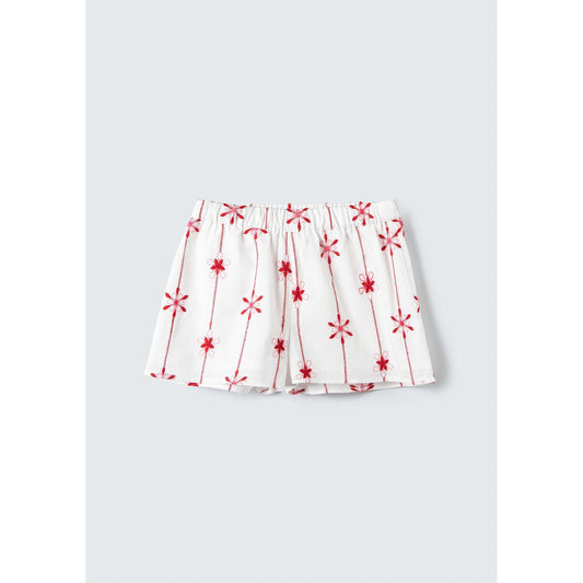 Shorts bordados para meninas pequenas