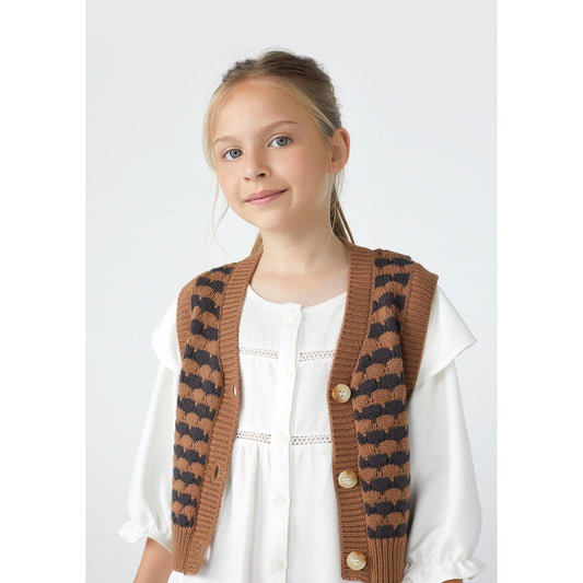 Gilet in maglia da bambina