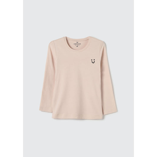 Blusa básica de manga longa para meninas pequenas