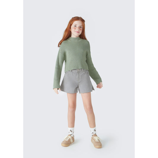 Shorts de sarja colorida para meninas
