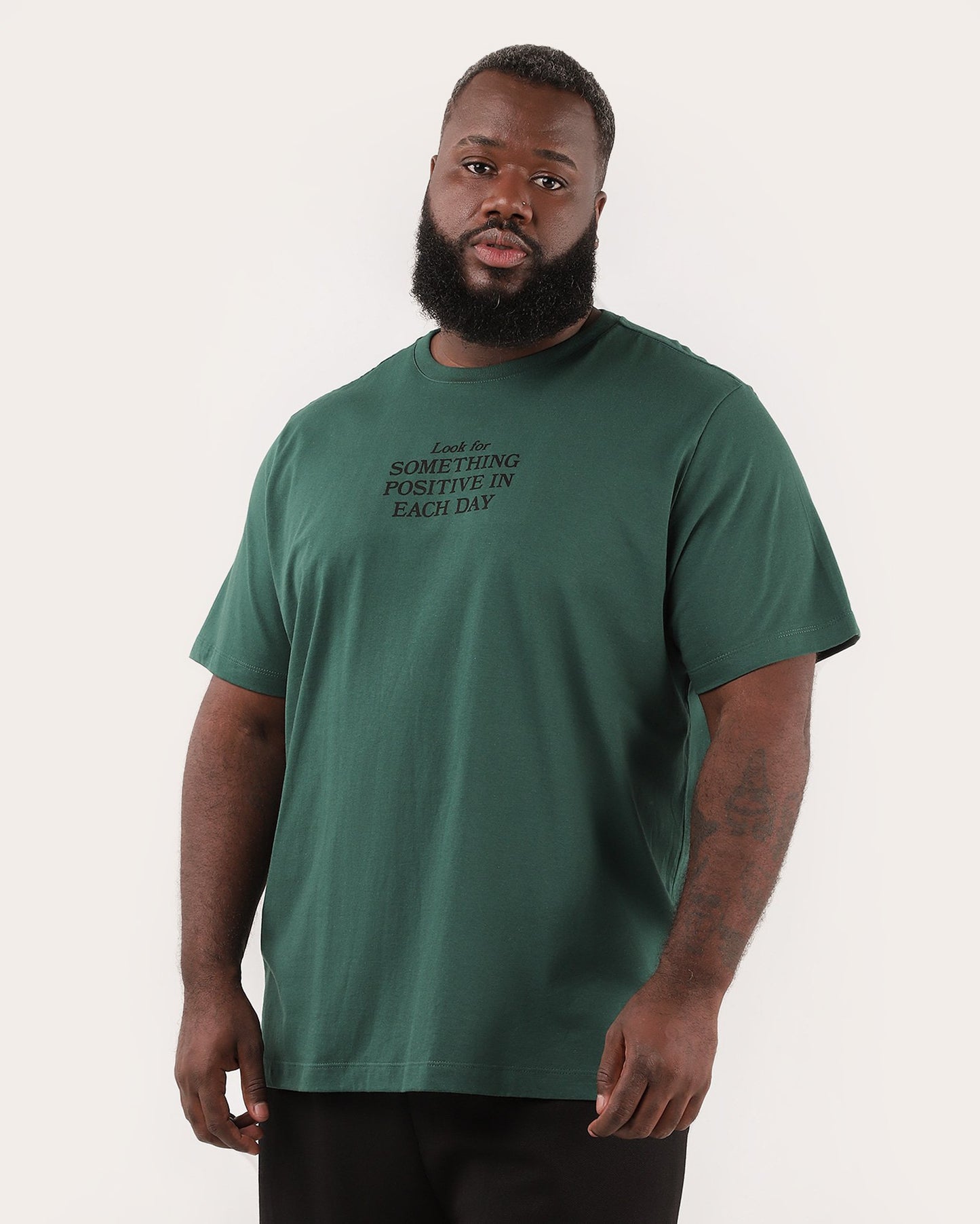 Camiseta masculina Plus Size Regular Fit Positive Green | Original Plus da Riachuelo