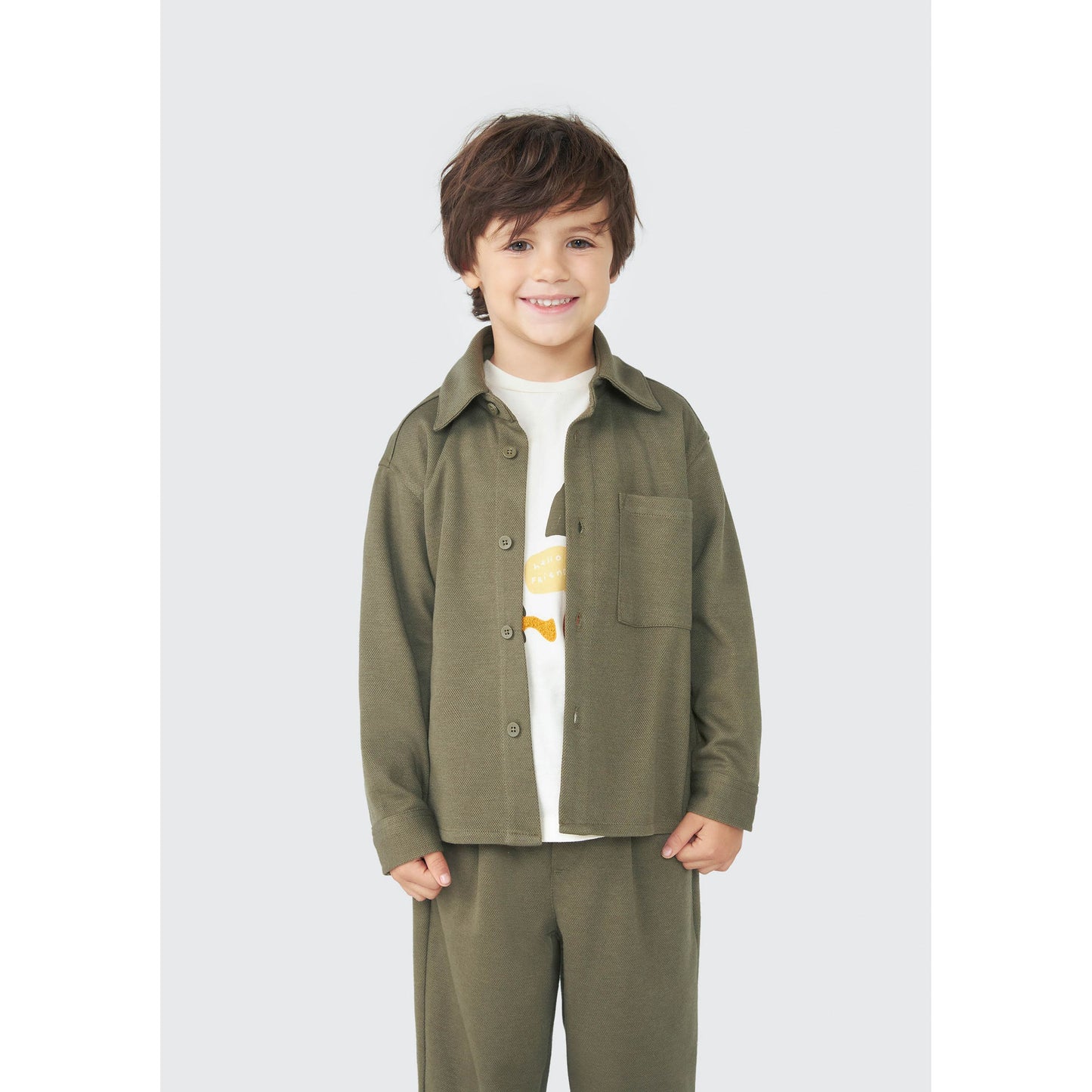Camisa de sarja para menino pequeno