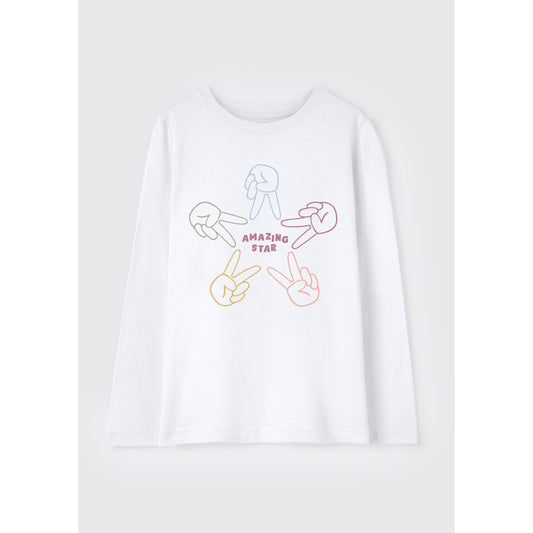 Blusa estampada de manga longa para meninas - Hering Kids