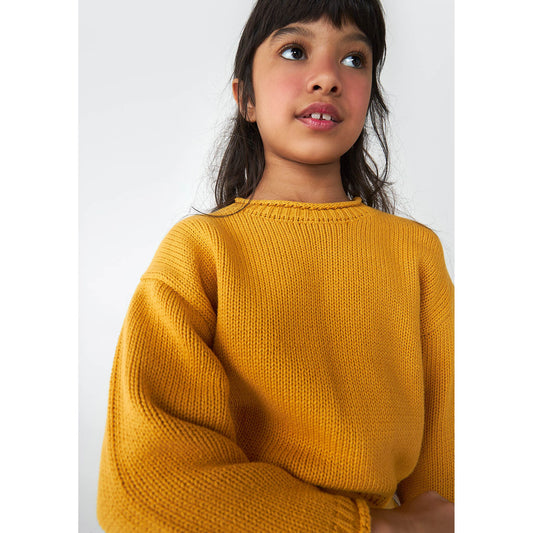 Suéter de malha grande para meninas