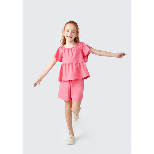 Shorts de linho para meninas