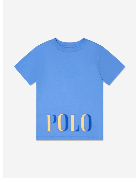 Camiseta Polo Logo Azul Niño