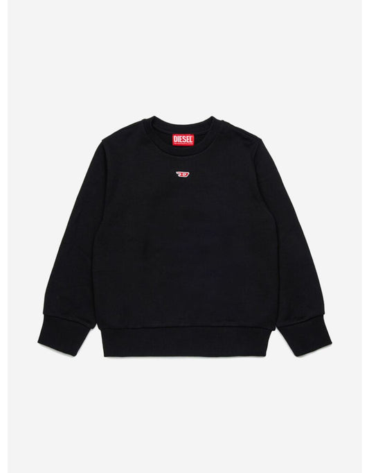 Sudadera negra para niños con parche del logotipo