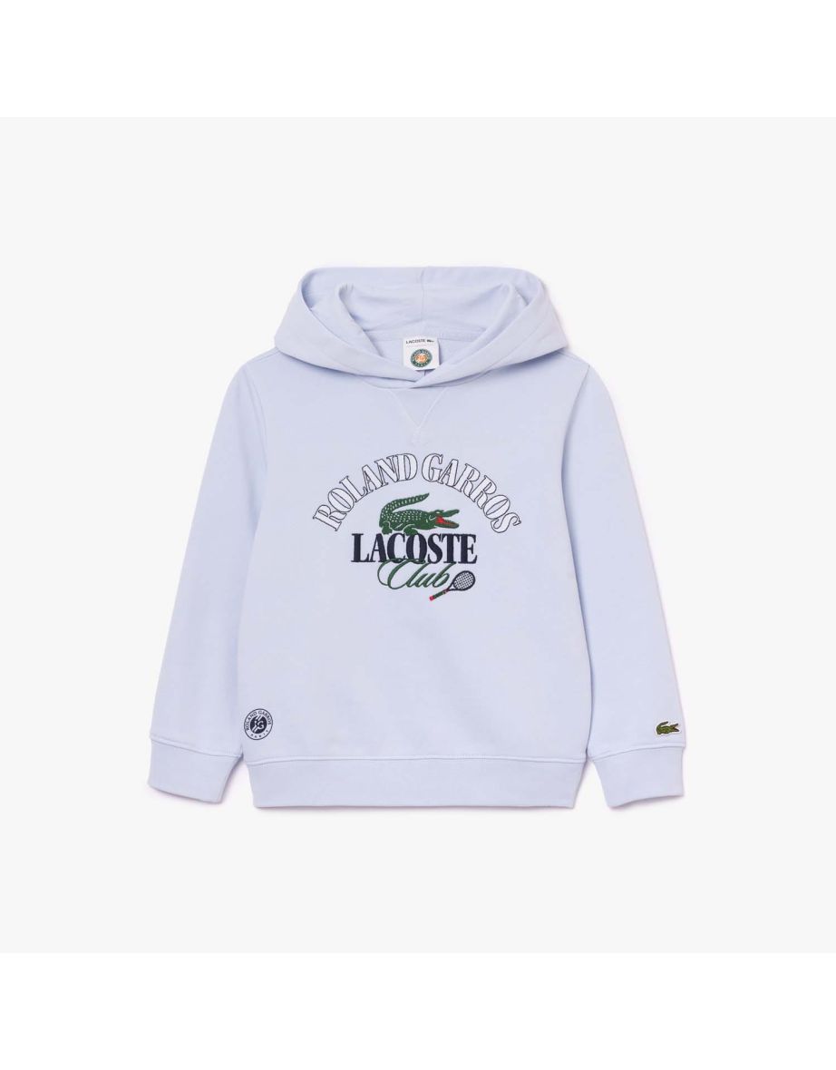 Felpa con cappuccio Lacoste Juniors Roland-Garros Edition Blu Ragazzo