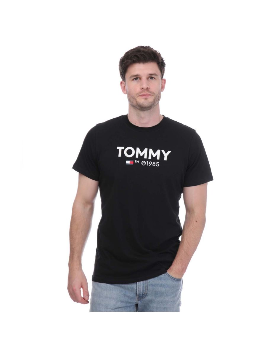 Camiseta Tommy Hilfiger Essentials Slim Fit Negra para hombre