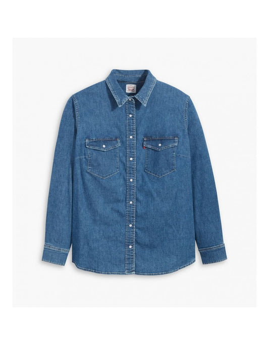 Camicia di jeans essenziale in stile western