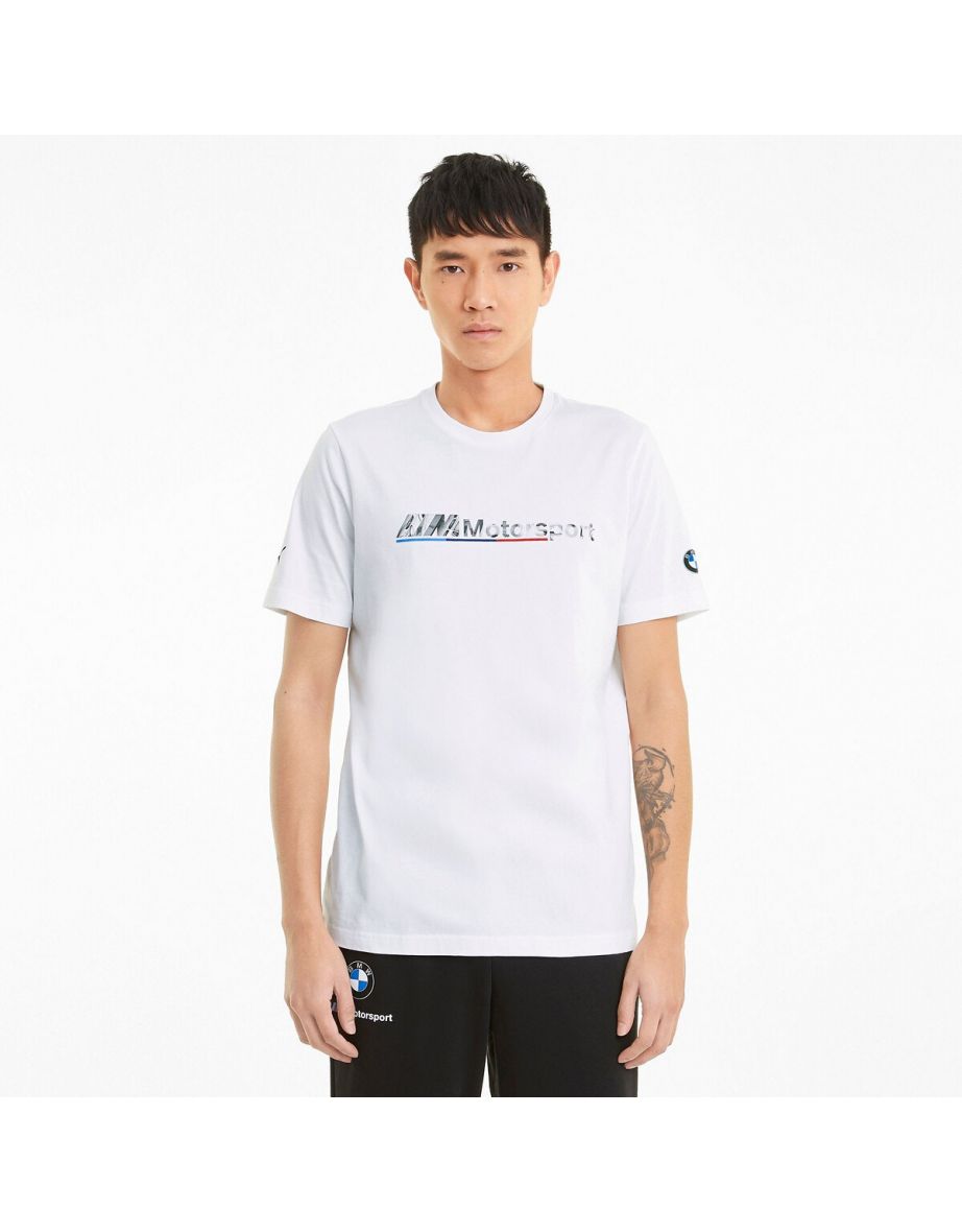 Camiseta de algodão com estampa do logotipo da BMW Motorsport