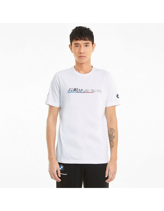 Camiseta de algodão com estampa do logotipo da BMW Motorsport