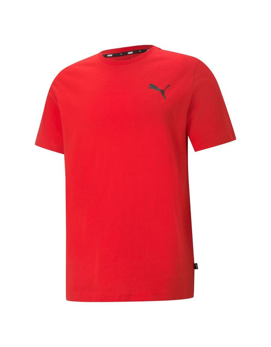 Camiseta de algodão com gola redonda e estampa de logotipo