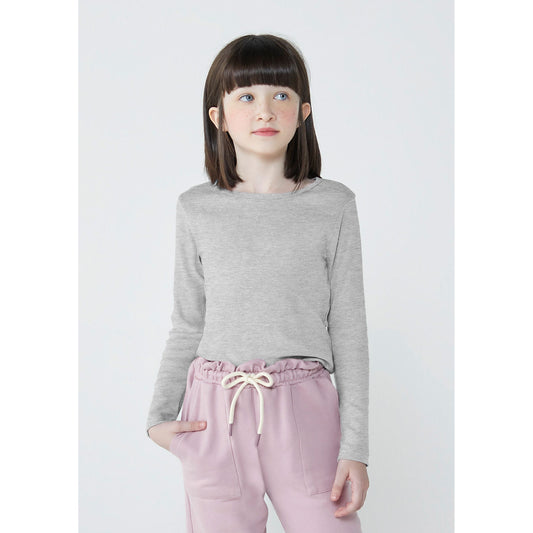 Top Basic a maniche lunghe da bambina