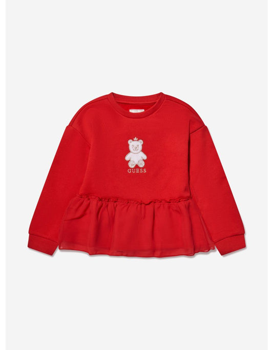 Sudadera Oso Rojo para Niña