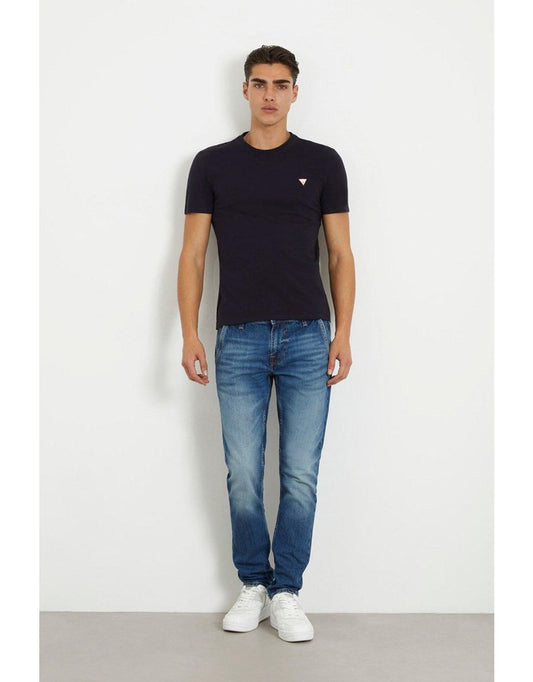 Camiseta Core de manga curta com gola redonda em azul inteligente - Navy