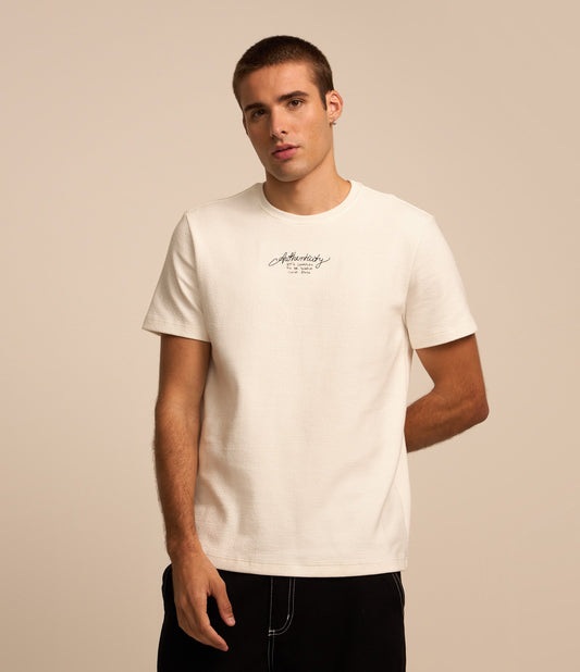 Comfort Cotton T-Shirt with White Embroidery