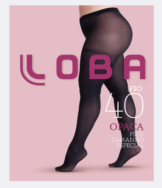 Collant 40 denari in poliammide - Loba Curve e taglie forti nero