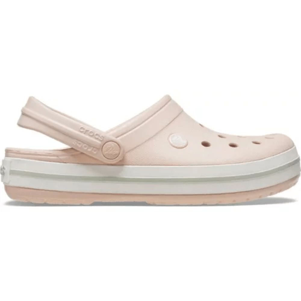 Zuecos Crocs rosa a rayas