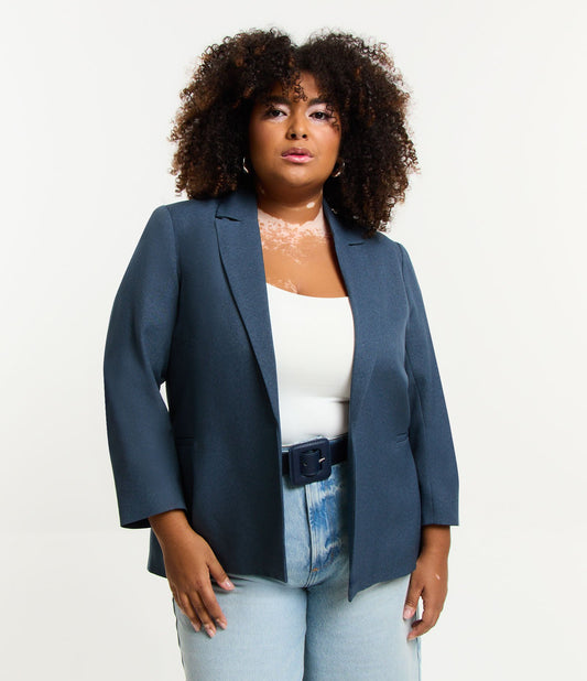 Blazer sartoriale Longline blu navy - Curve e taglie forti