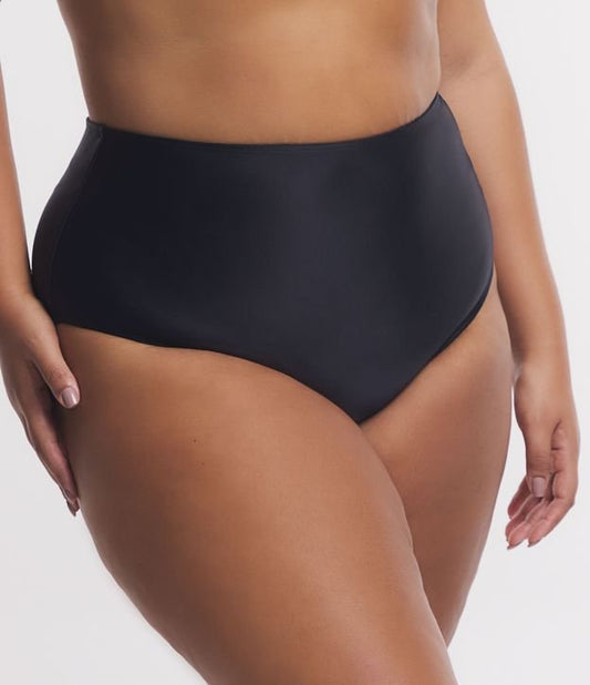 Biquíni preto de microfibra com cintura alta - Curve e Plus Size