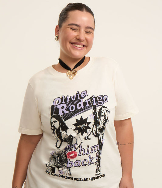 Olivia Rodrigo - Maglietta lunga stampata - Curve e taglie forti