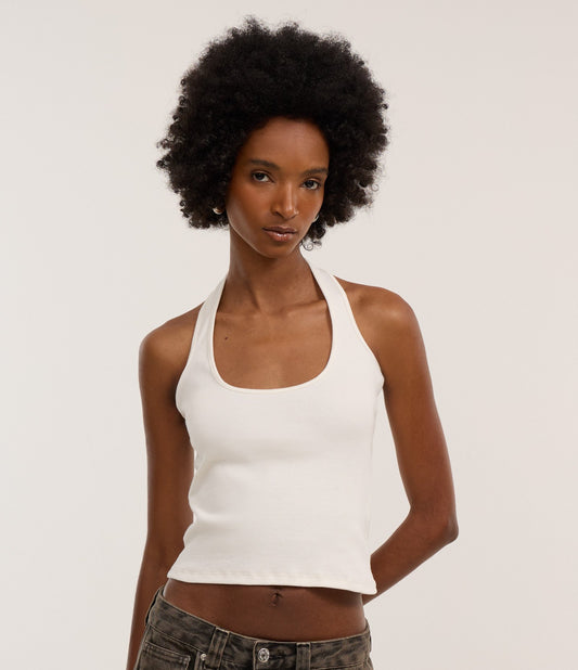 Camicetta bianca con scollo a farfalla in cotone