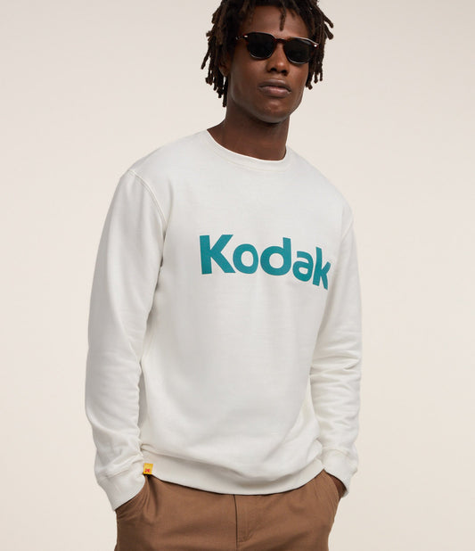 White Cotton Jacket with Kodak Print