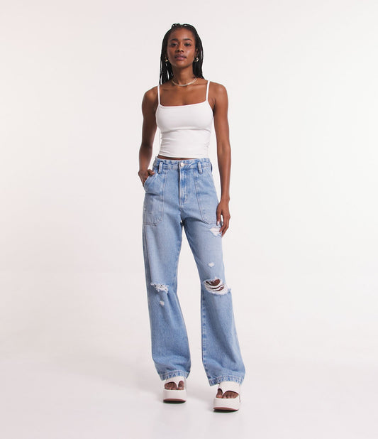 Jeans stile anni '90 Distressed Blue Carpenter