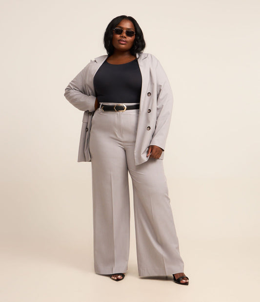 Pantaloni sartoriali a gamba larga Curve & Plus Size Grigio