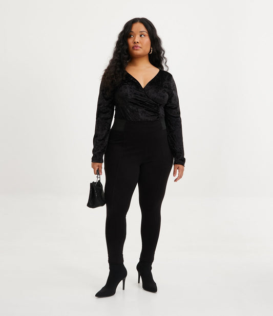 Leggings in viscosa con elastico in vita - Curve e taglie forti - Nero