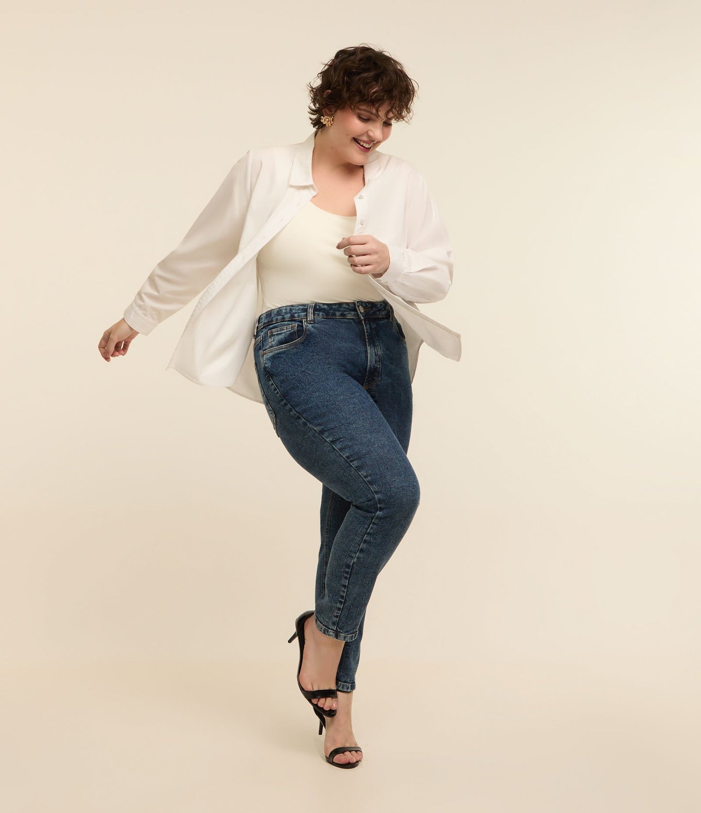Jeans skinny Curve & Plus Size con lavaggio scuro