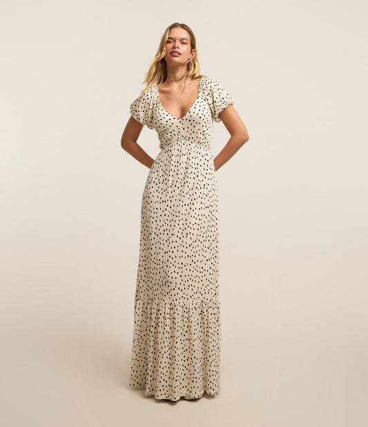 Nuovo abito midi a pois di Off-White con scollo a V