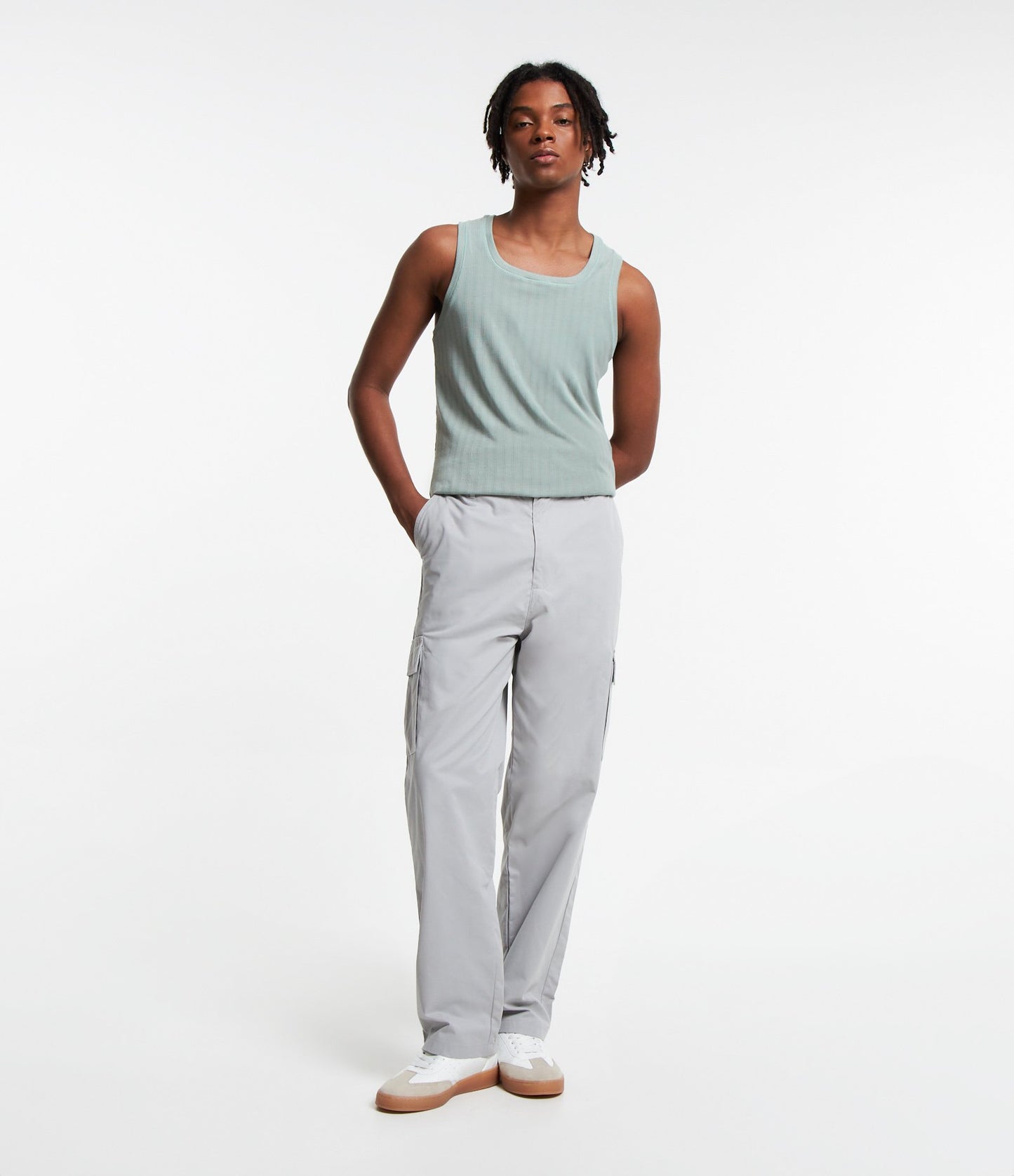 Pantaloni cargo grigi Paper Touch