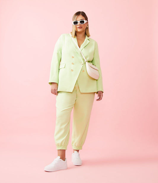 Pantaloni Jogger sartoriali Curve & Plus Size in verde