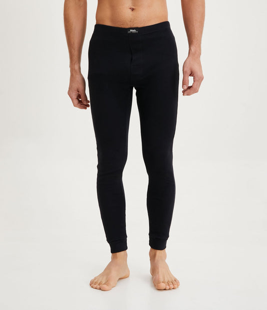 Pantaloni lunghi di base in cotone nero