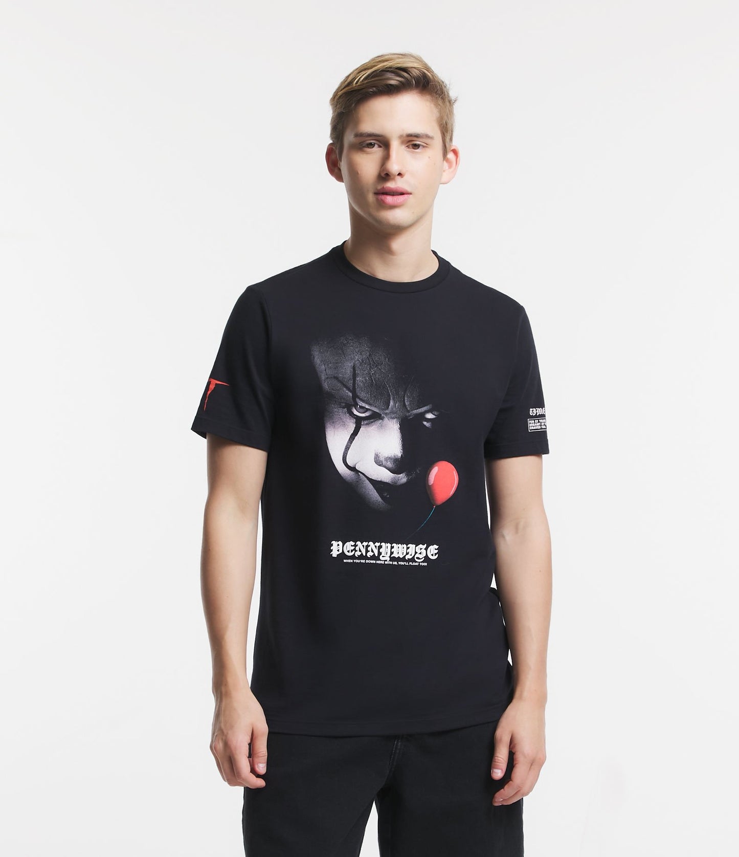 Camiseta regular fit de media malla con estampado vintage "Do It" negro