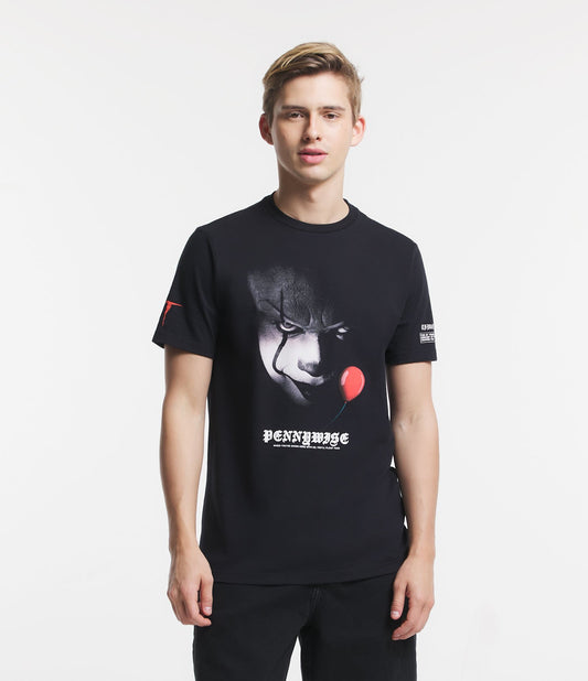 Maglietta regular fit in mezza rete con stampa vintage "Do It" in nero