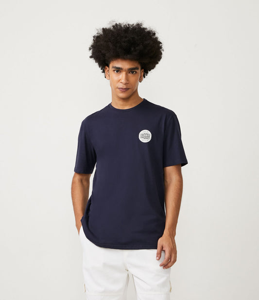 Camiseta azul com estampa Eastside Bowl em tecido de malha macia