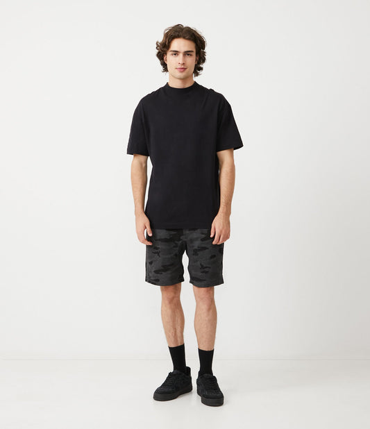 Pantaloncini di base slim mimetici con tasche nere con cerniera